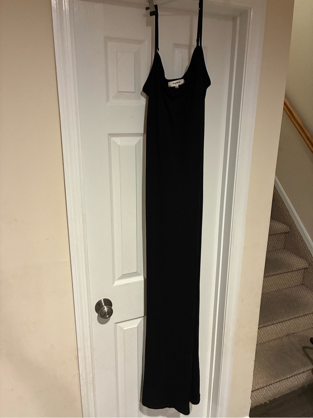 Popilush Black Ribbed Maxi Dress - XXL